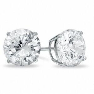 16k White Gold Filled CZ Stud Earrings